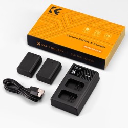 K&F Concept NP-FW50 Battery 2 Pack with Dual Slot Charger K&F Concept NP-FW50 Battery 2 Pack with Dual Slot Charger